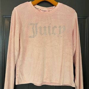 Juicy Couture Lola Pink Velour 2-Piece Sleepwear Loungewear Set